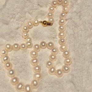 Spiral Fresh Water Pearl Necklace w/14k Yellow Clasp